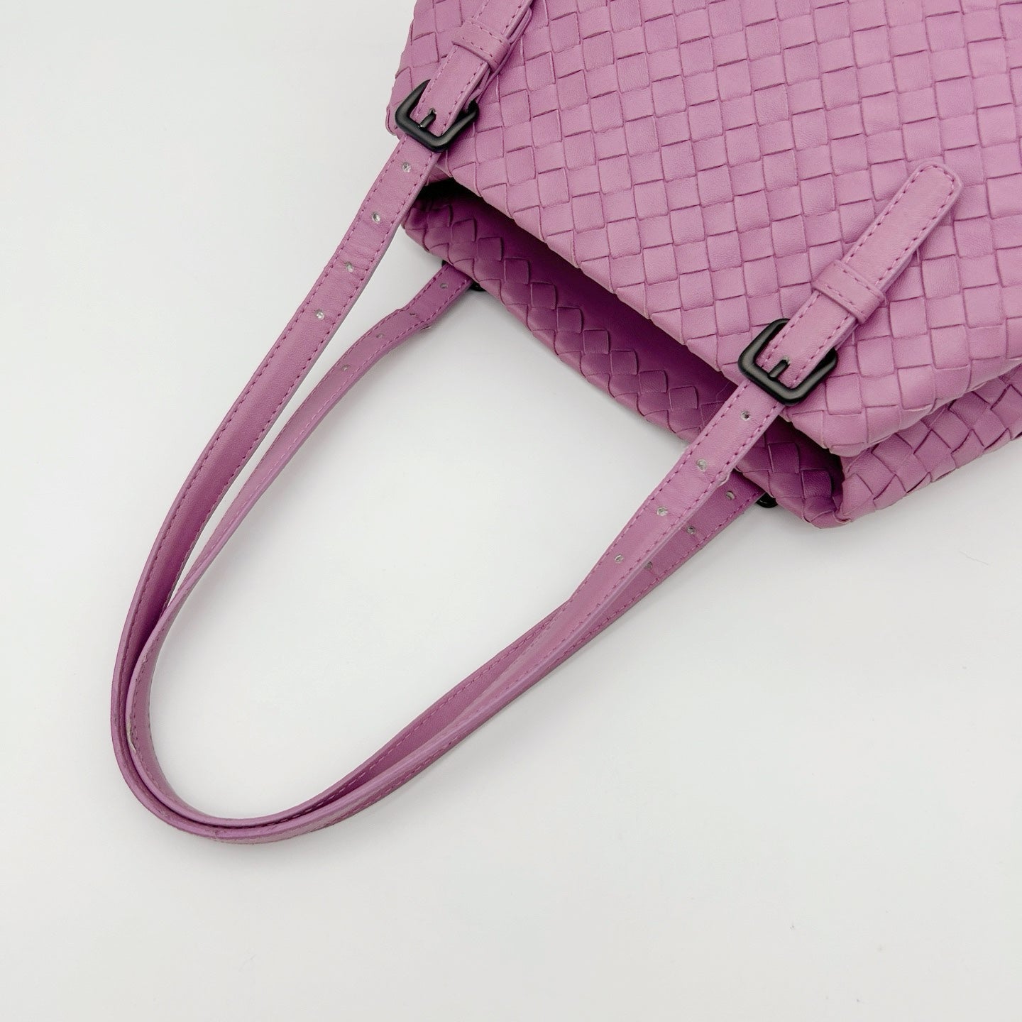 Bottega Veneta Purple Intrecciato Shoulder Tote Bag [Used]