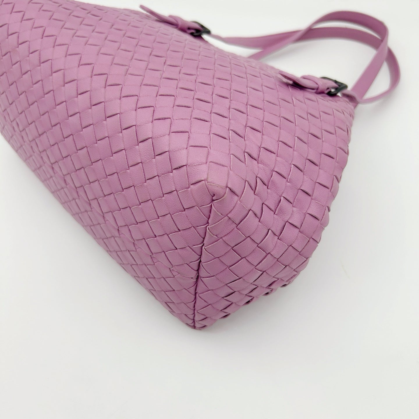 Bottega Veneta Purple Intrecciato Shoulder Tote Bag [Used]