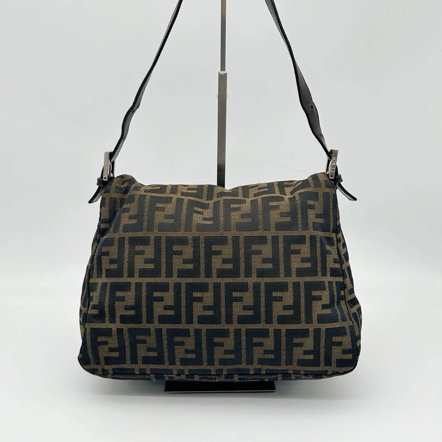 Fendi Brown Zucca Baguette Shoulder Bag [Used]
