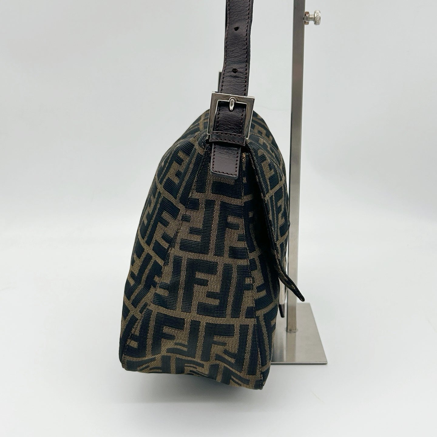Fendi Brown Zucca Baguette Shoulder Bag [Used]