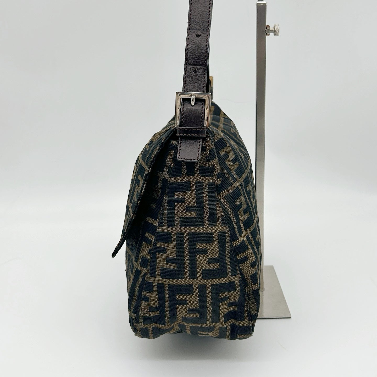 Fendi Brown Zucca Baguette Shoulder Bag [Used]