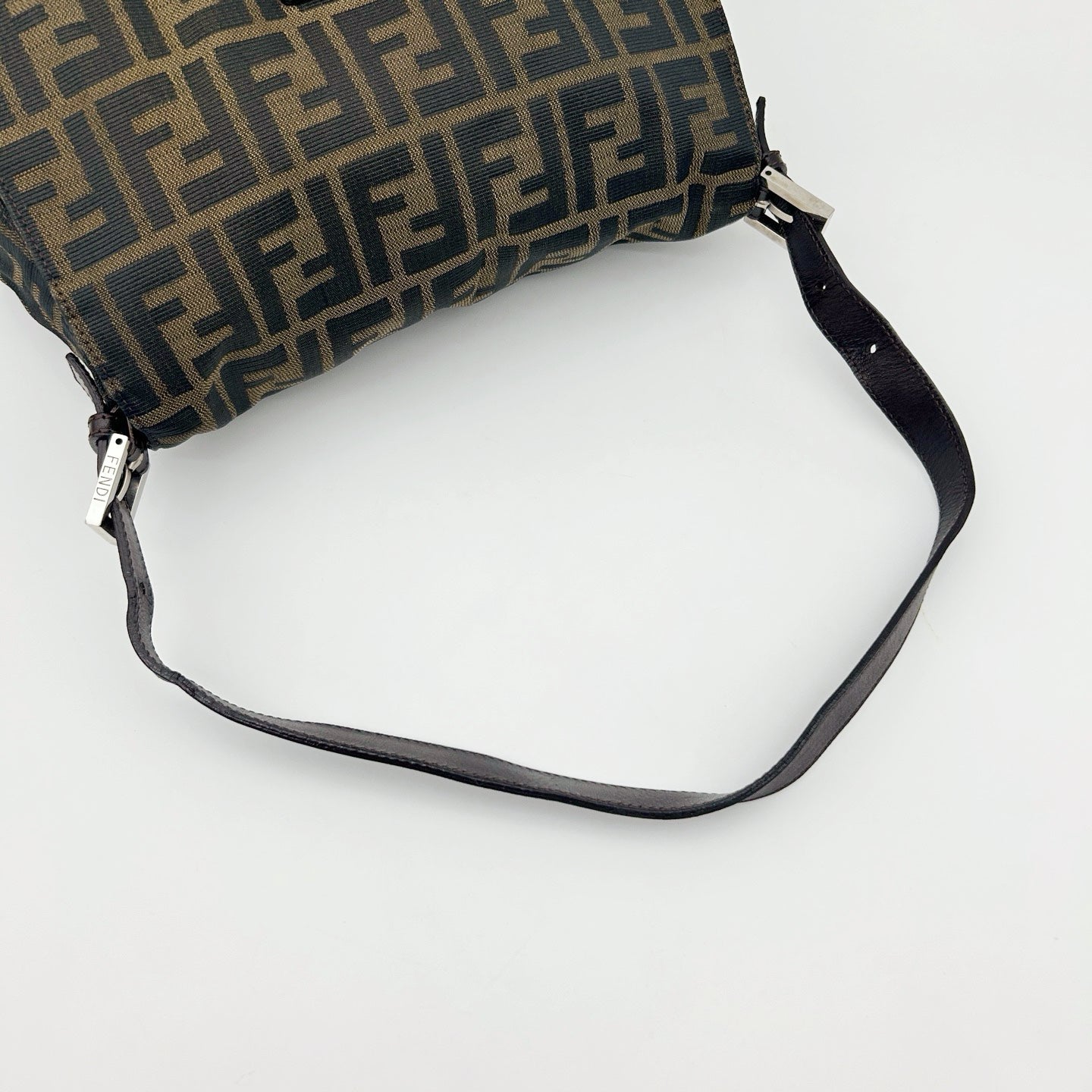 Fendi Brown Zucca Baguette Shoulder Bag [Used]