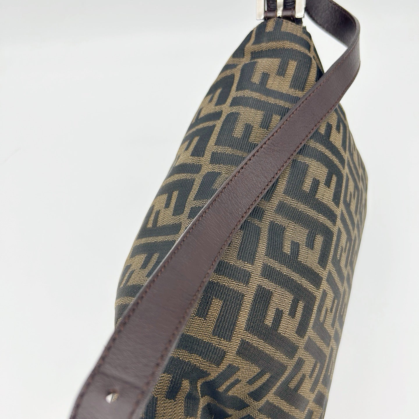 Fendi Brown Zucca Baguette Shoulder Bag [Used]