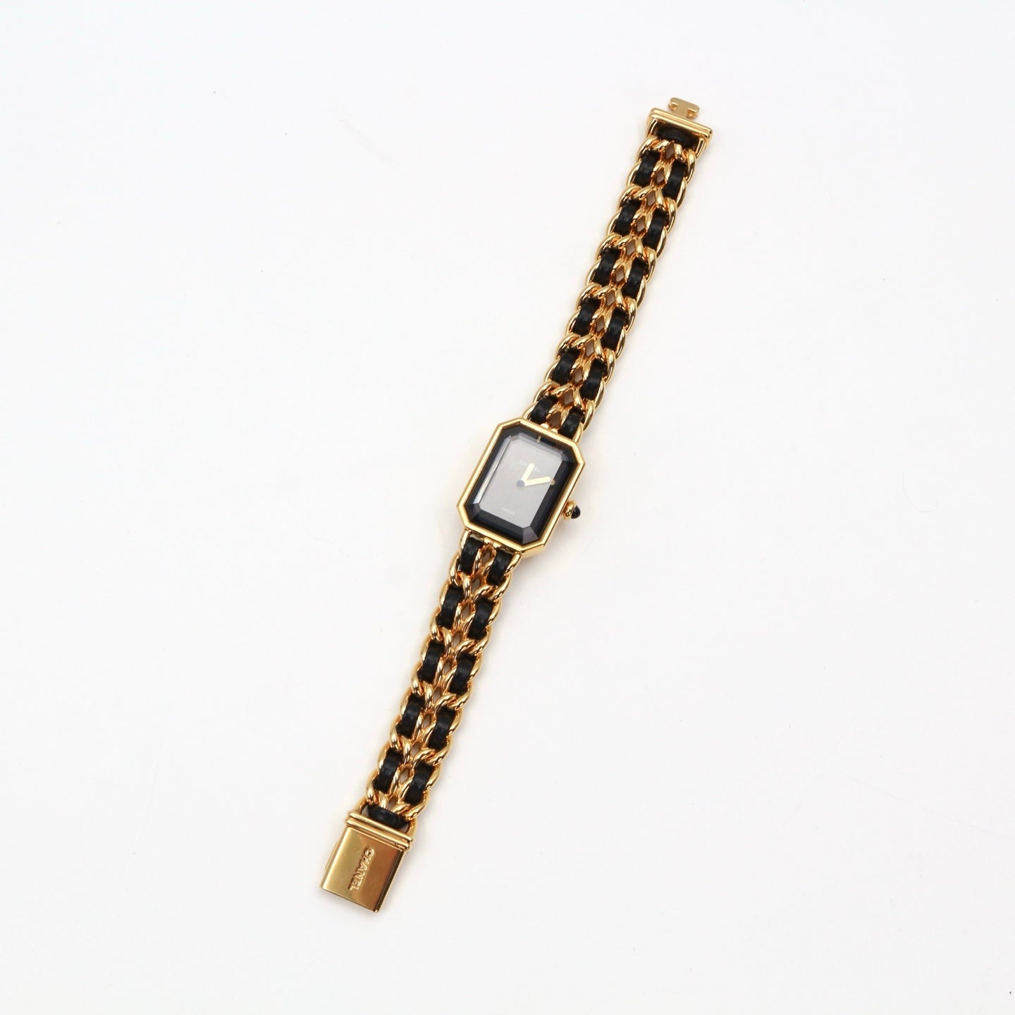 Chanel Première Black and Gold L Size Watch [Used]