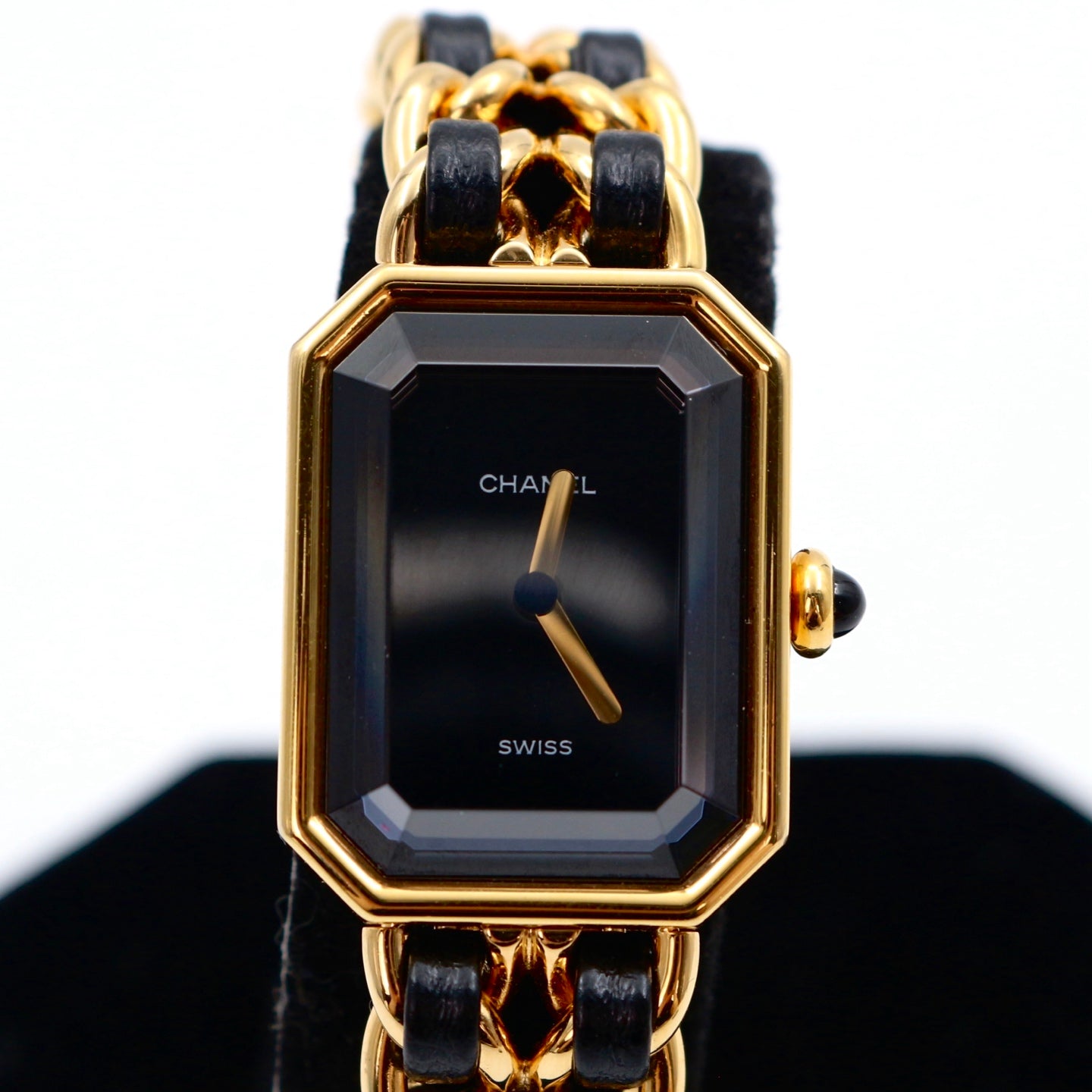 Chanel Première Black and Gold L Size Watch [Used]