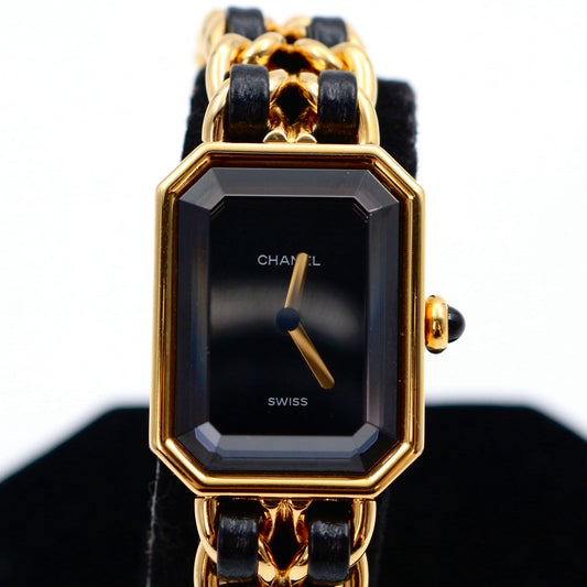 Chanel Première Black and Gold L Size Watch [Used]