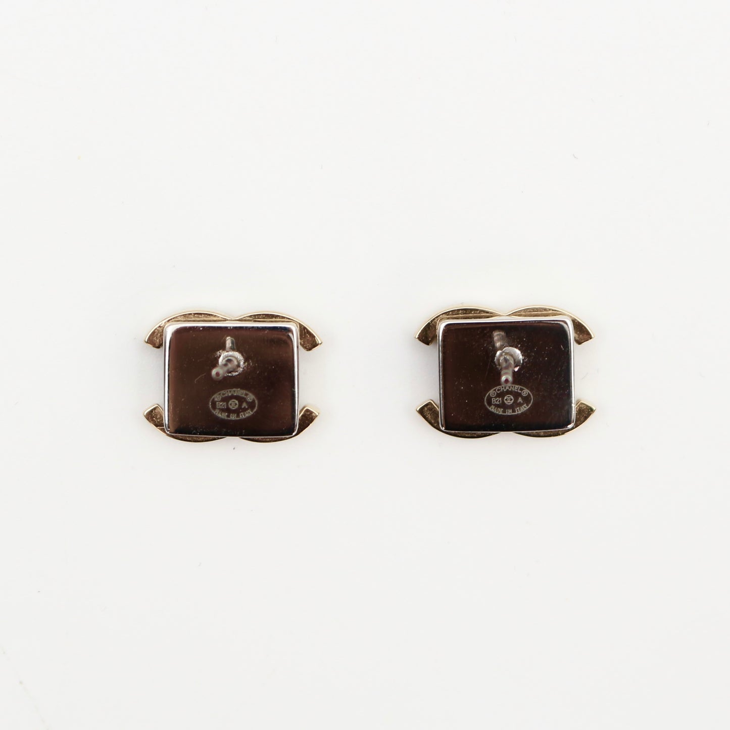 CHANEL Crystal CC Stud Earrings B21A [Used]