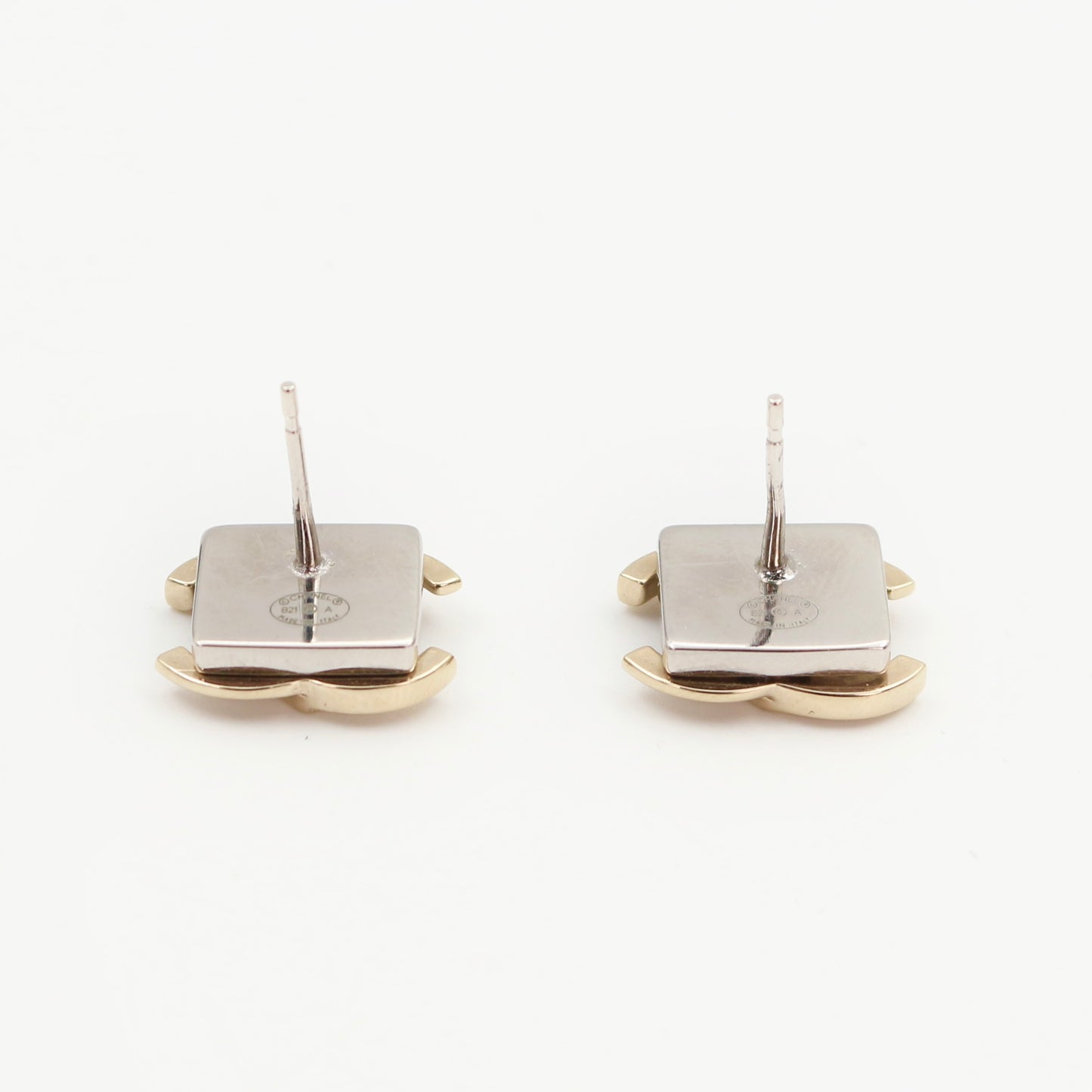 CHANEL Crystal CC Stud Earrings B21A [Used]