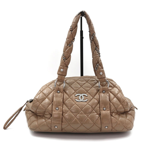 Chanel Beige Waxed Calfskin Braided Bowler Bag [Used]