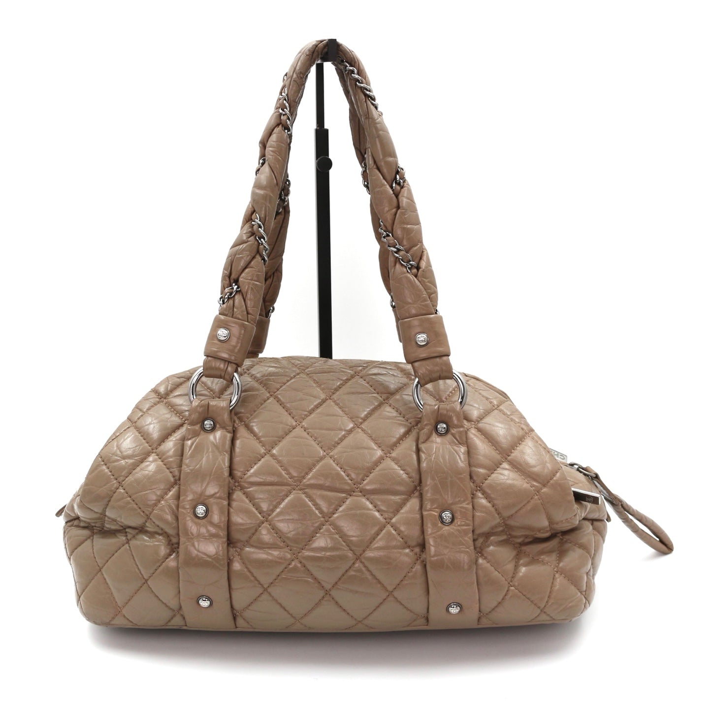 Chanel Beige Waxed Calfskin Braided Bowler Bag [Used]