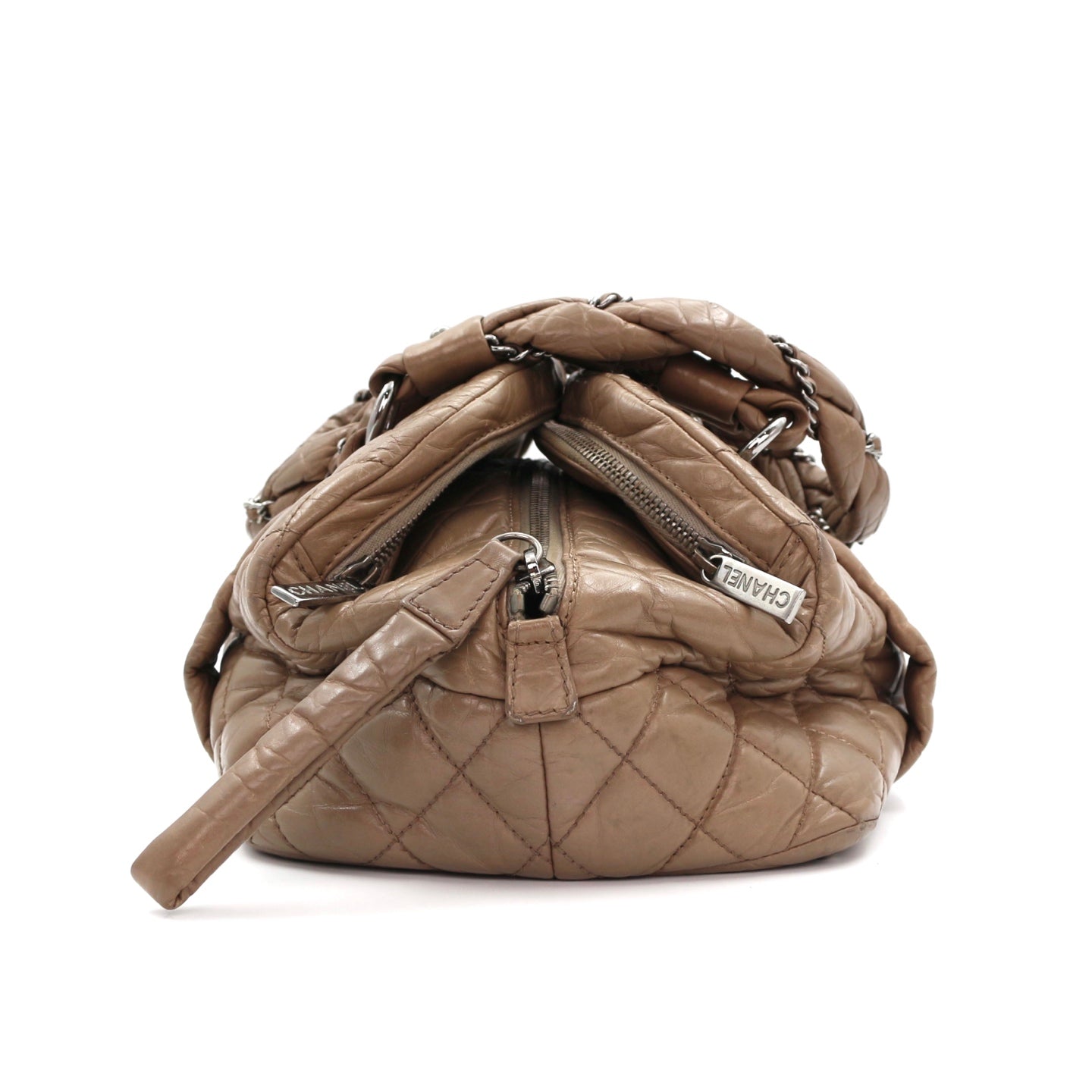 Chanel Beige Waxed Calfskin Braided Bowler Bag [Used]