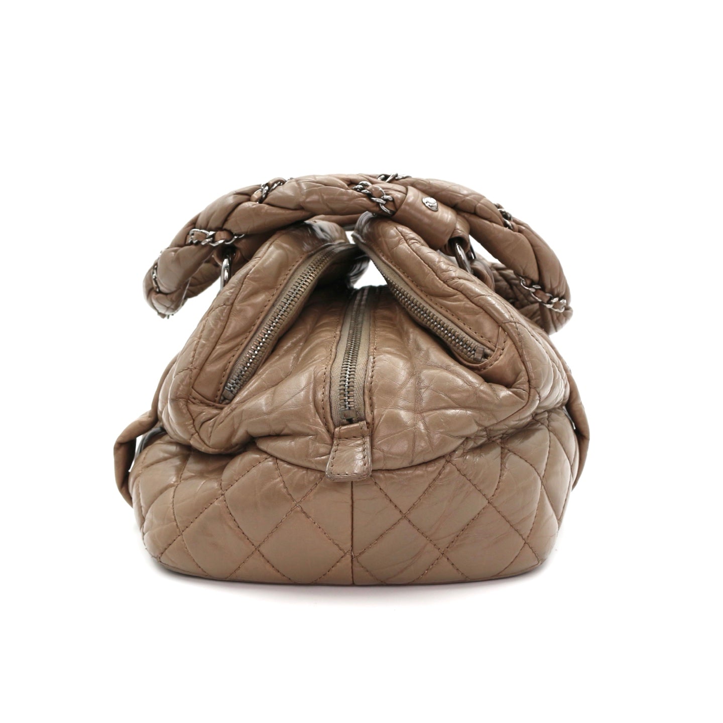 Chanel Beige Waxed Calfskin Braided Bowler Bag [Used]