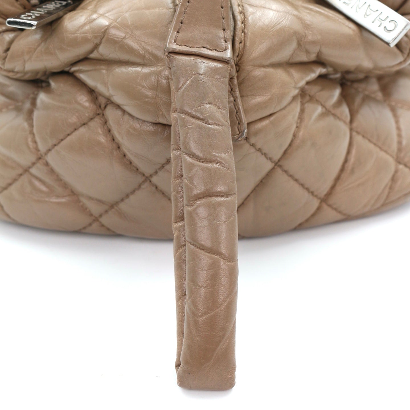 Chanel Beige Waxed Calfskin Braided Bowler Bag [Used]