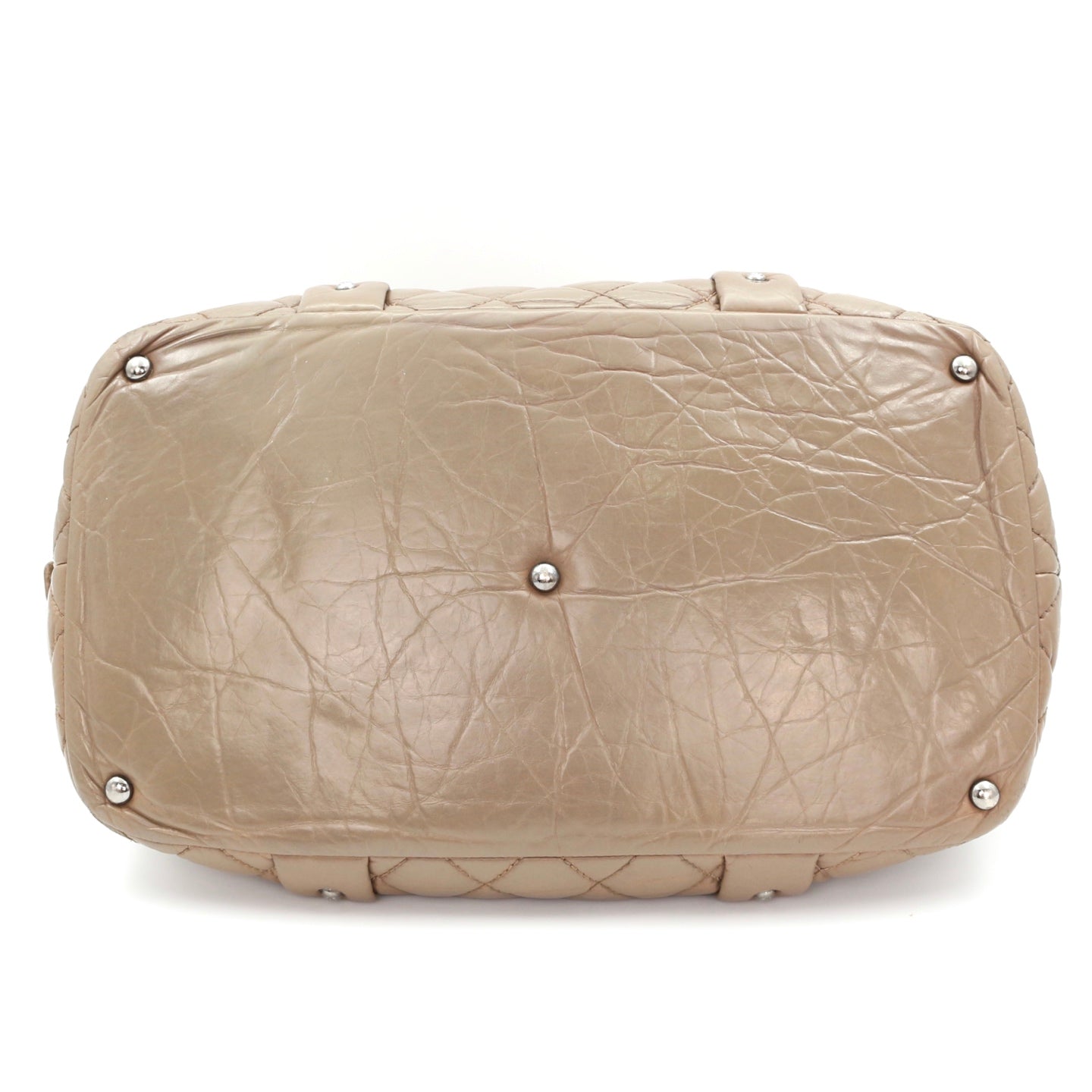 Chanel Beige Waxed Calfskin Braided Bowler Bag [Used]