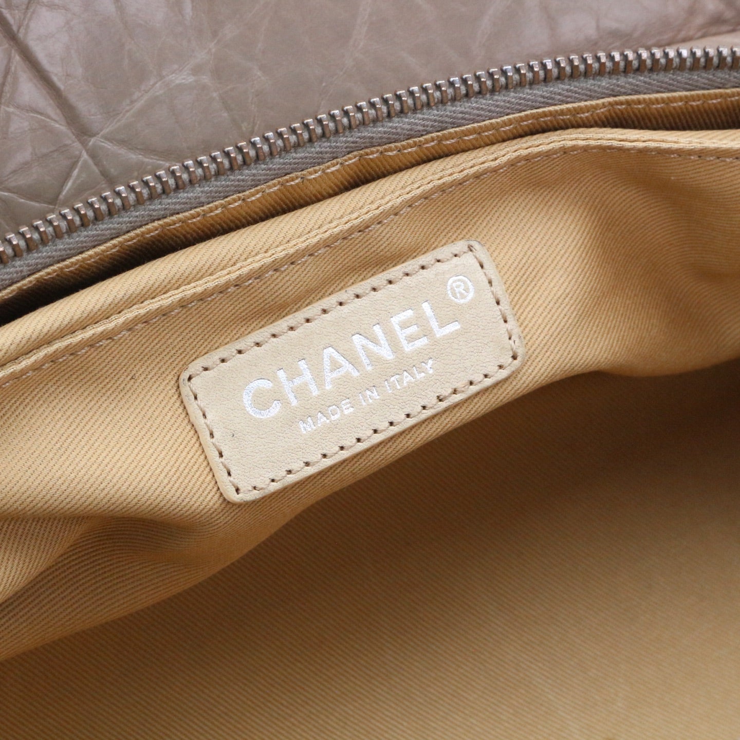 Chanel Beige Waxed Calfskin Braided Bowler Bag [Used]