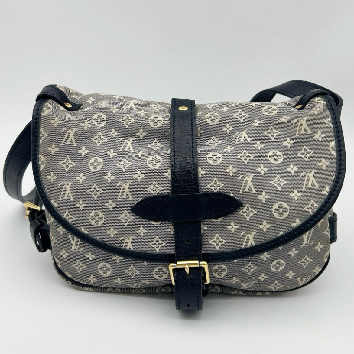 Louis Vuitton Mini Lin Monogram Blue Shoulder Bag [Used]