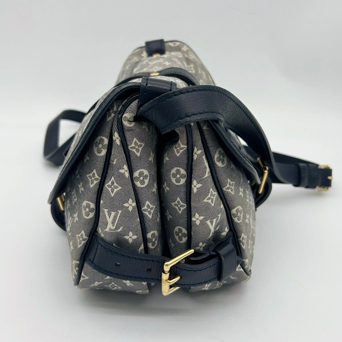 Louis Vuitton Mini Lin Monogram Blue Shoulder Bag [Used]