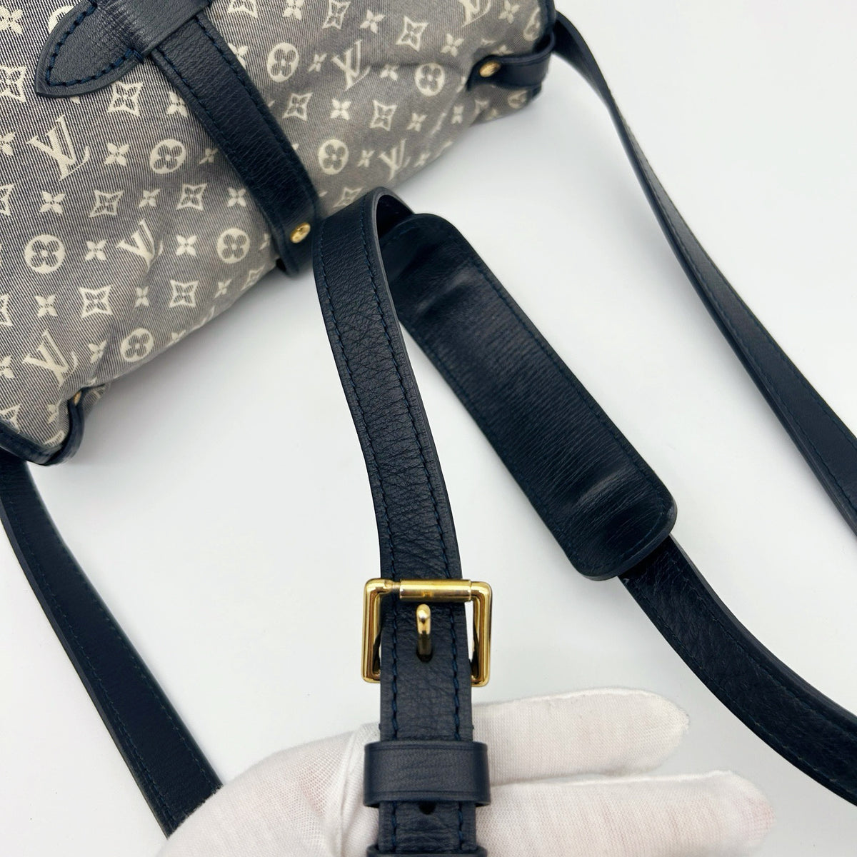 Louis Vuitton Mini Lin Monogram Blue Shoulder Bag [Used]