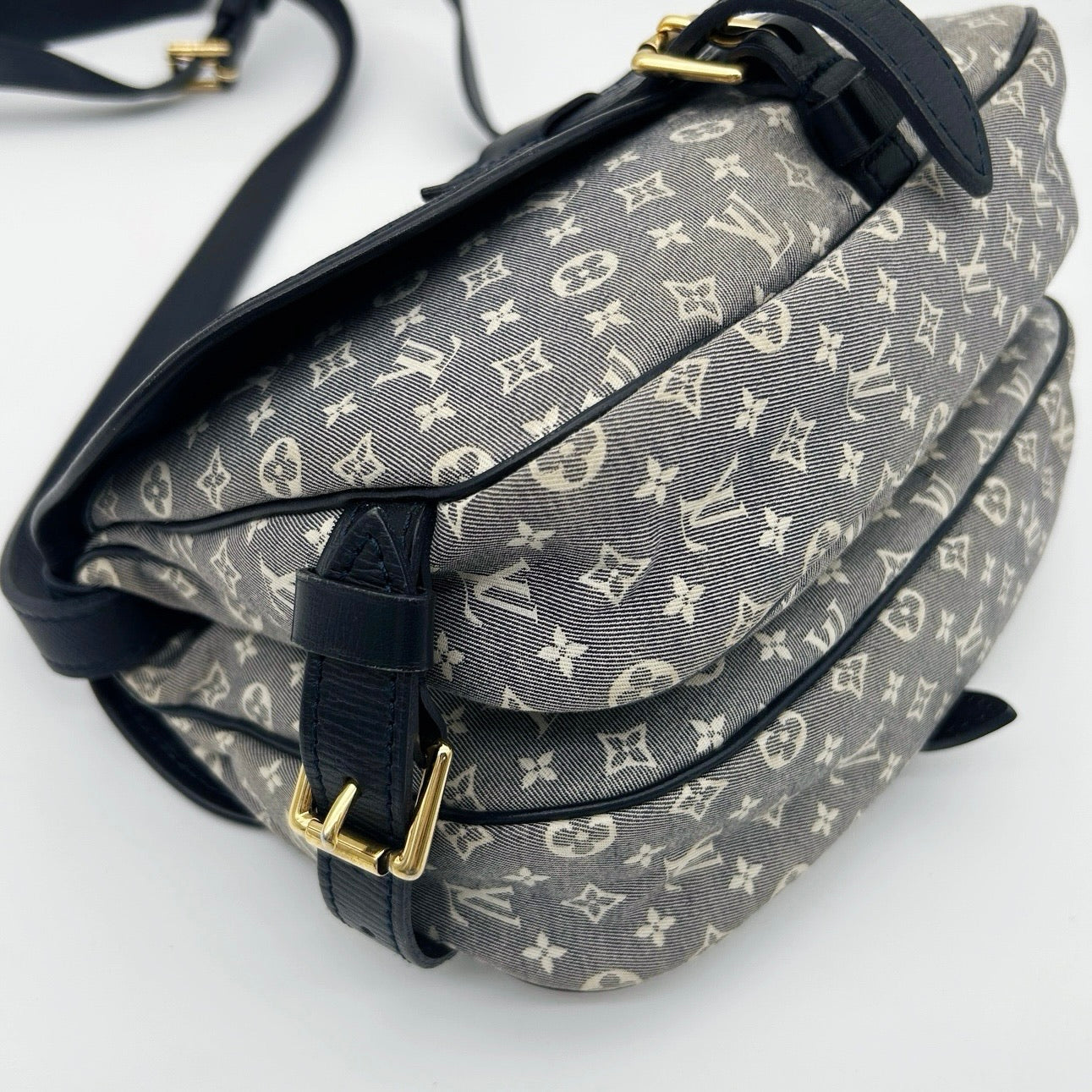 Louis Vuitton Mini Lin Monogram Blue Shoulder Bag [Used]