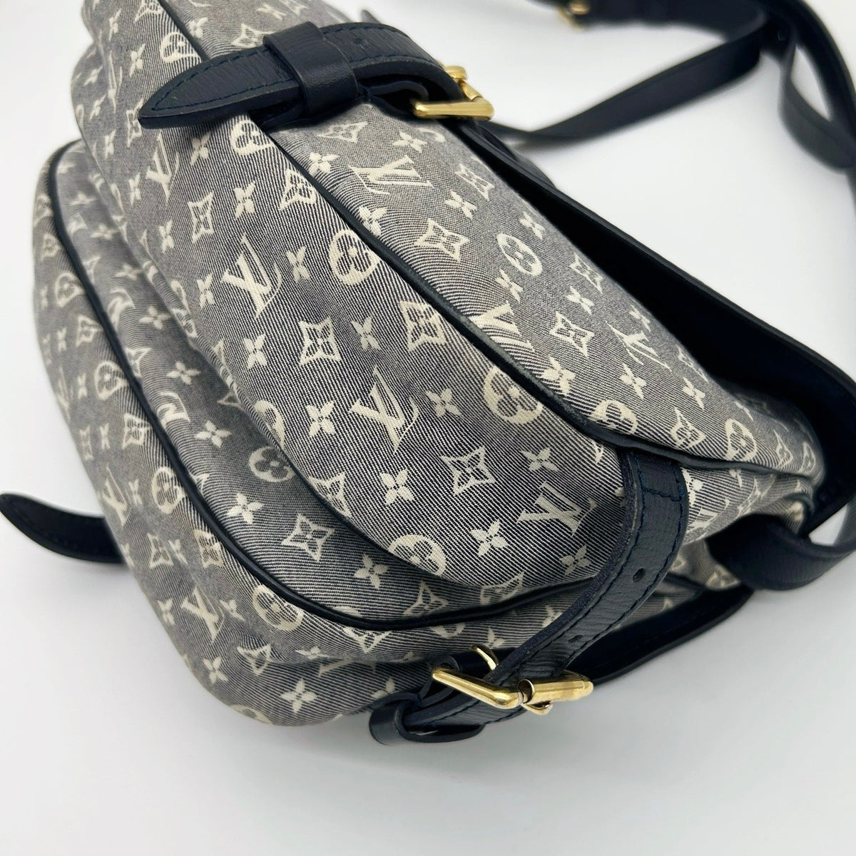 Louis Vuitton Mini Lin Monogram Blue Shoulder Bag [Used]