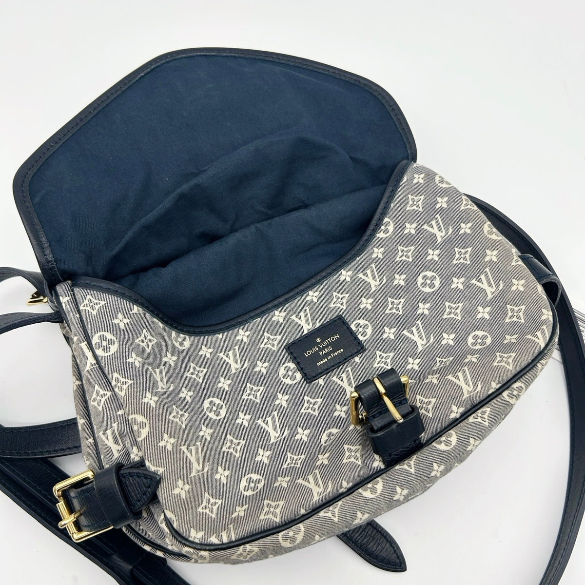 Louis Vuitton Mini Lin Monogram Blue Shoulder Bag [Used]