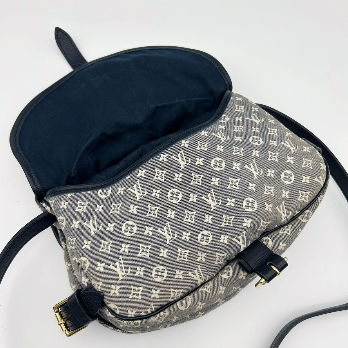 Louis Vuitton Mini Lin Monogram Blue Shoulder Bag [Used]