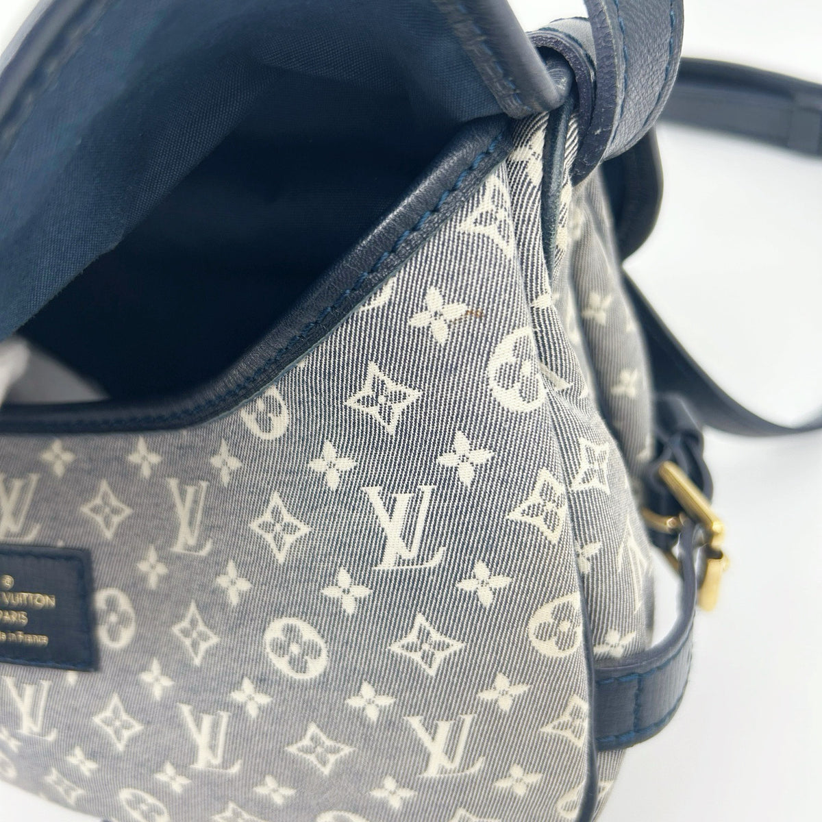 Louis Vuitton Mini Lin Monogram Blue Shoulder Bag [Used]