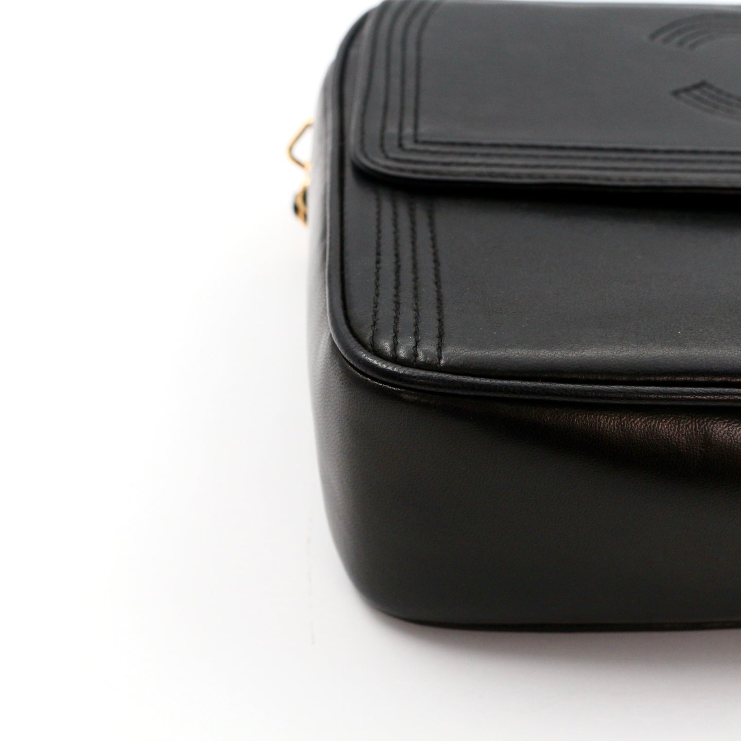 Chanel Lambskin CC Tassel Camera Bag Black Gold [Used]