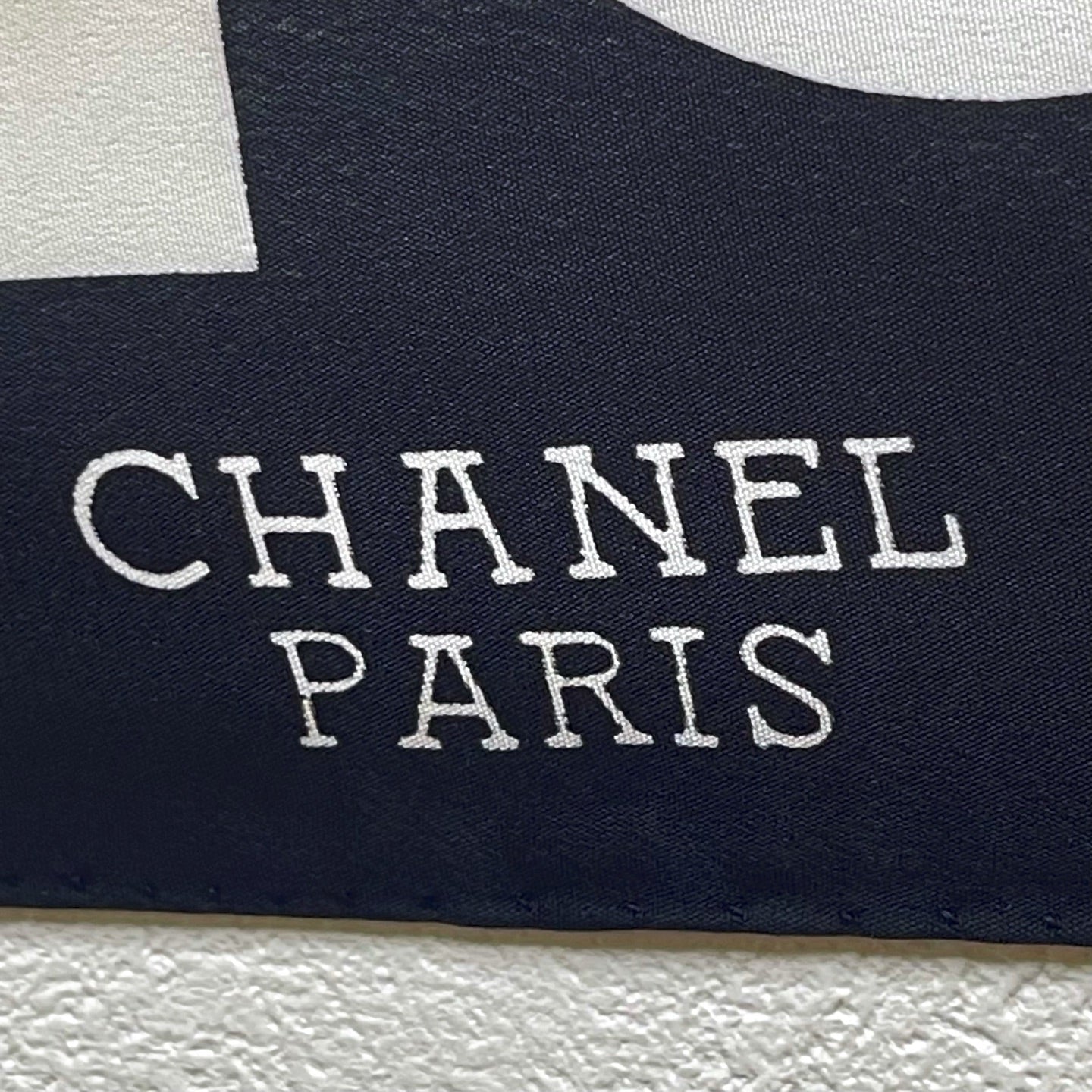 Chanel Graphic Lady Silk Scarf Black White 90 [Used]