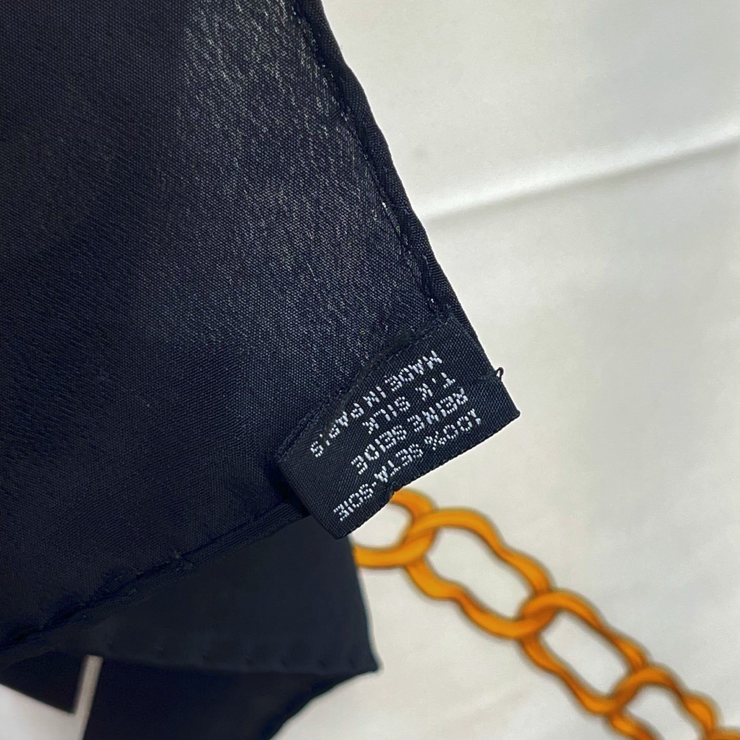 Chanel Graphic Lady Silk Scarf Black White 90 [Used]