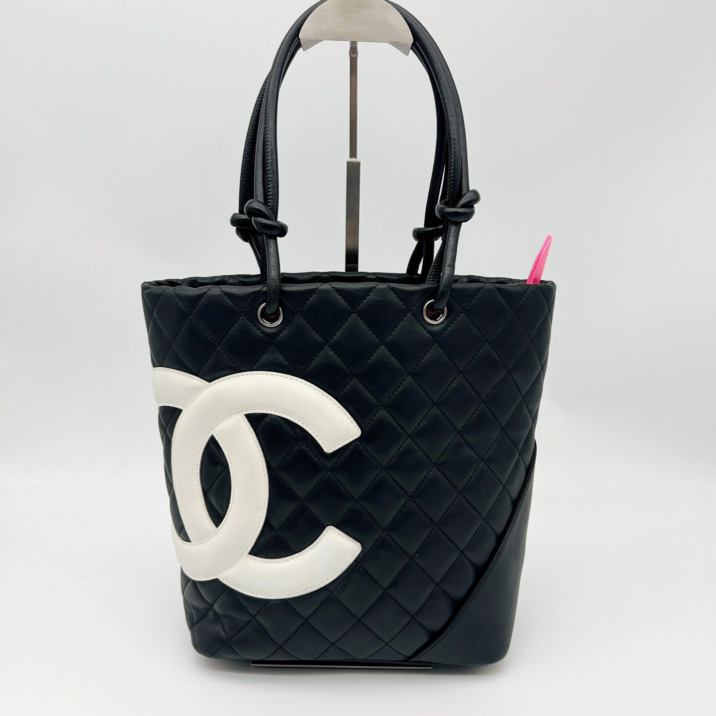 Chanel Cambon Ligne Medium Tote Bag Black White [Used]