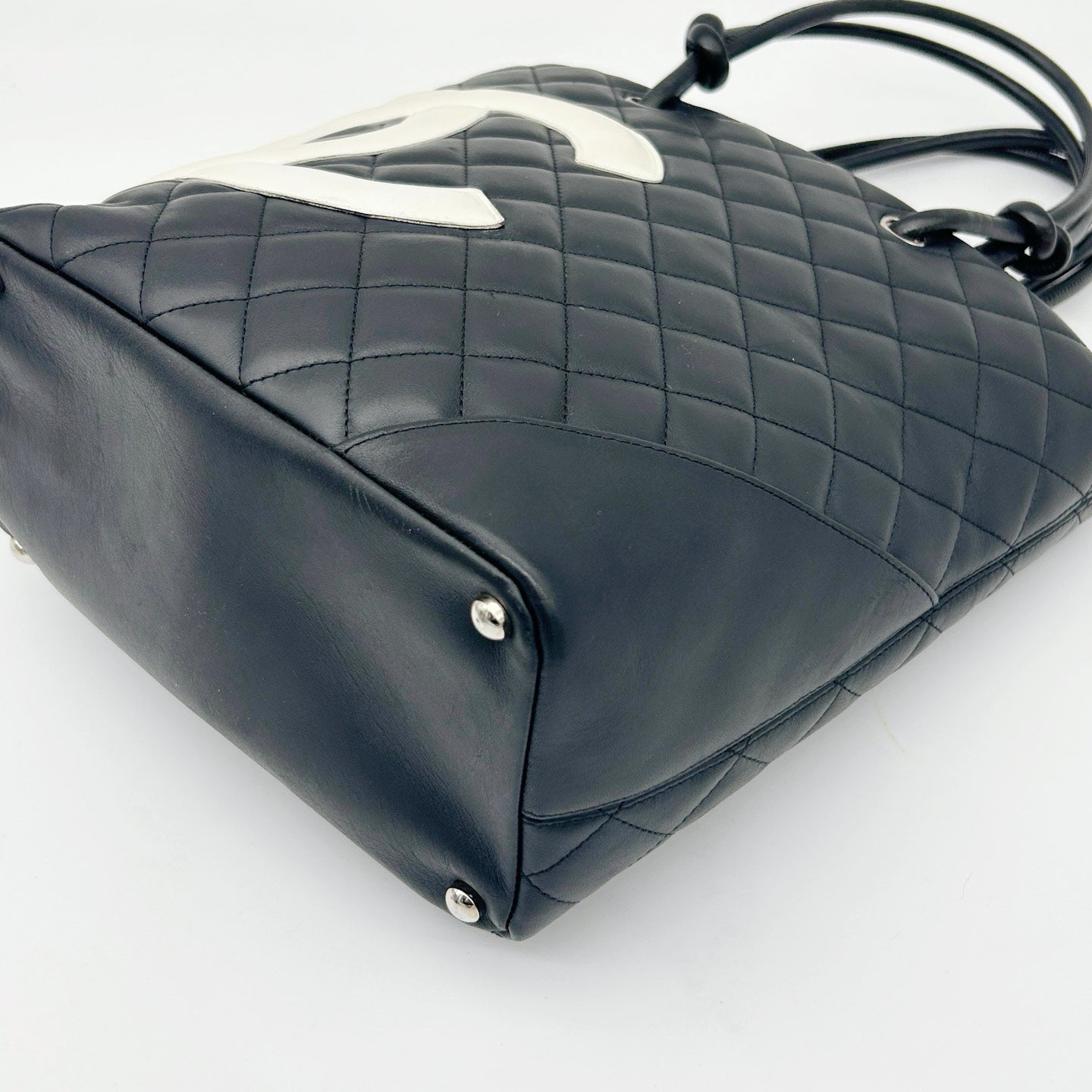 Chanel Cambon Ligne Medium Tote Bag Black White [Used]