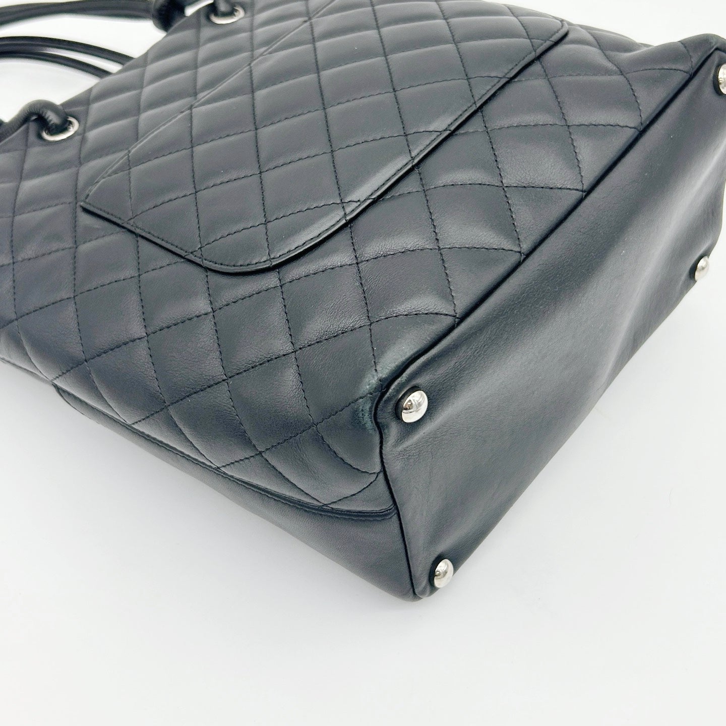 Chanel Cambon Ligne Medium Tote Bag Black White [Used]