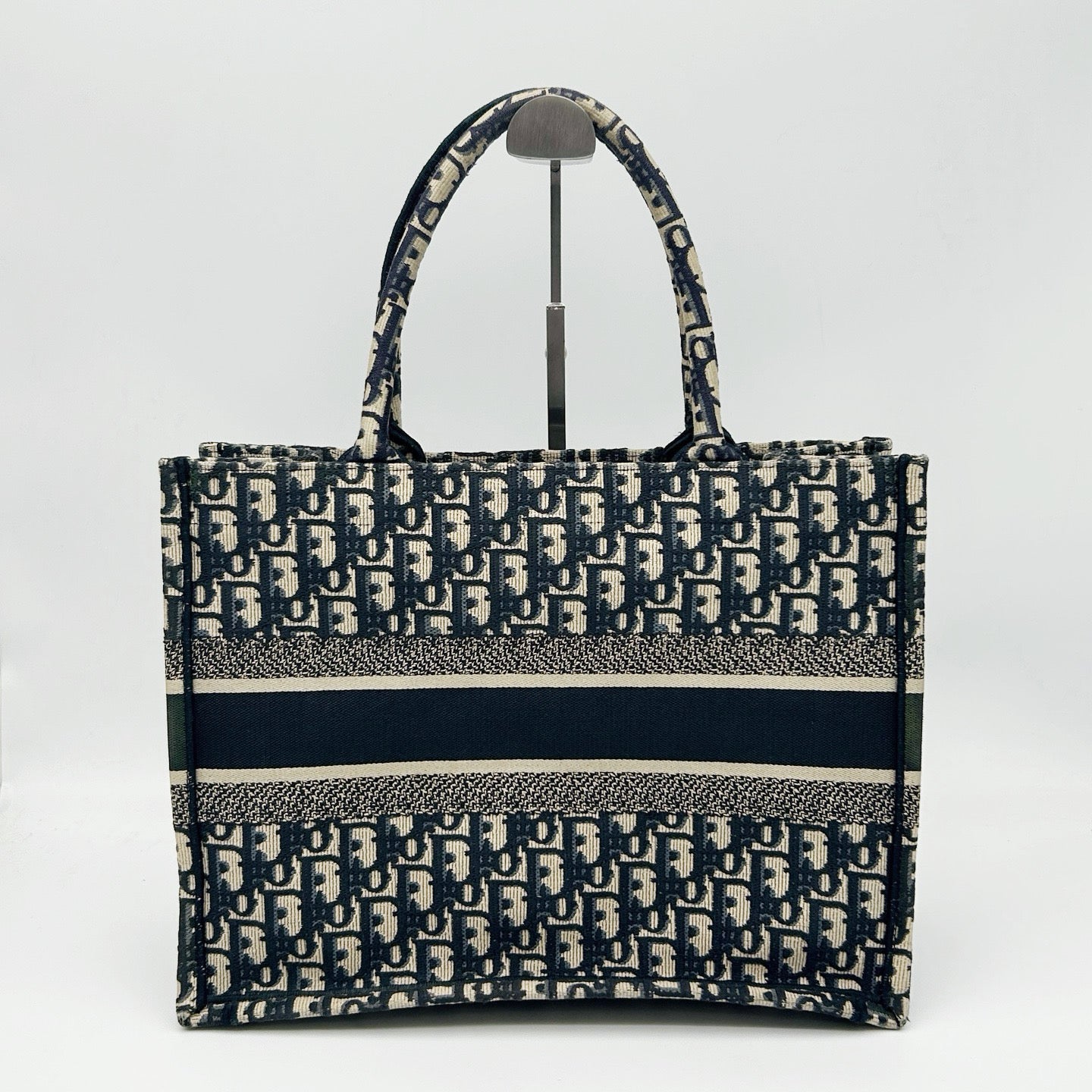 Christian Dior Oblique Book Tote Medium Blue [Used]