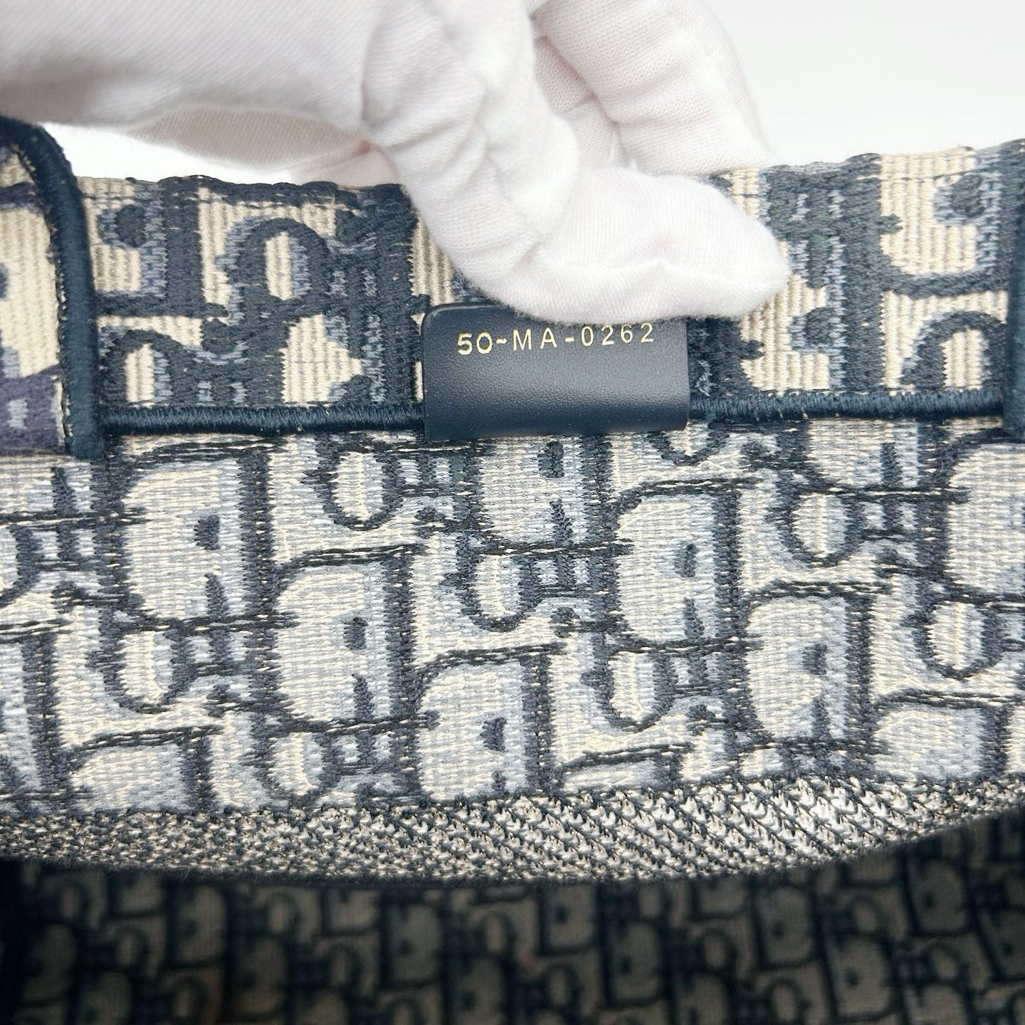 Christian Dior Oblique Book Tote Medium Blue [Used]