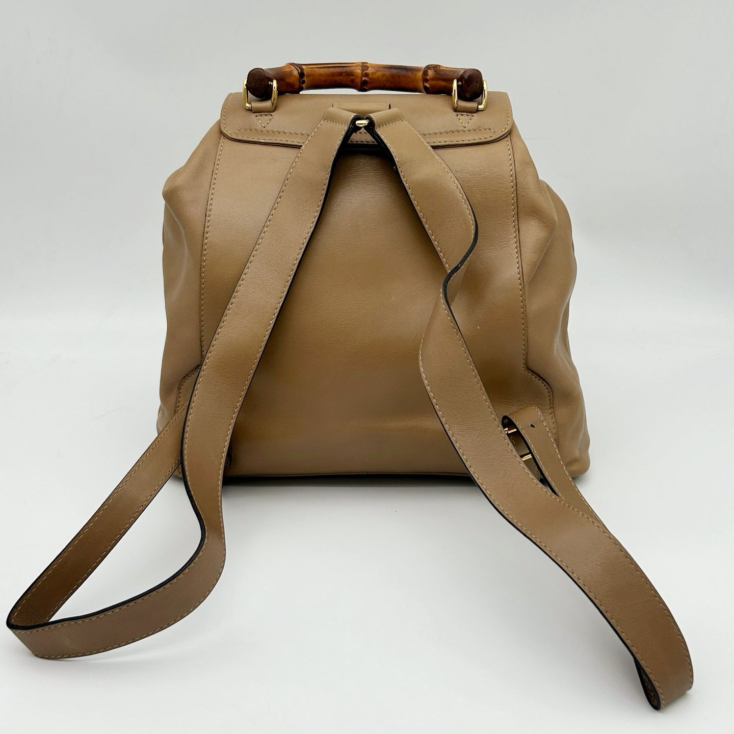 bamboo leather backpack Gucci Large l'toile de Saint Honor Corner condition Gucci Vintage Bamboo Backpack Leather