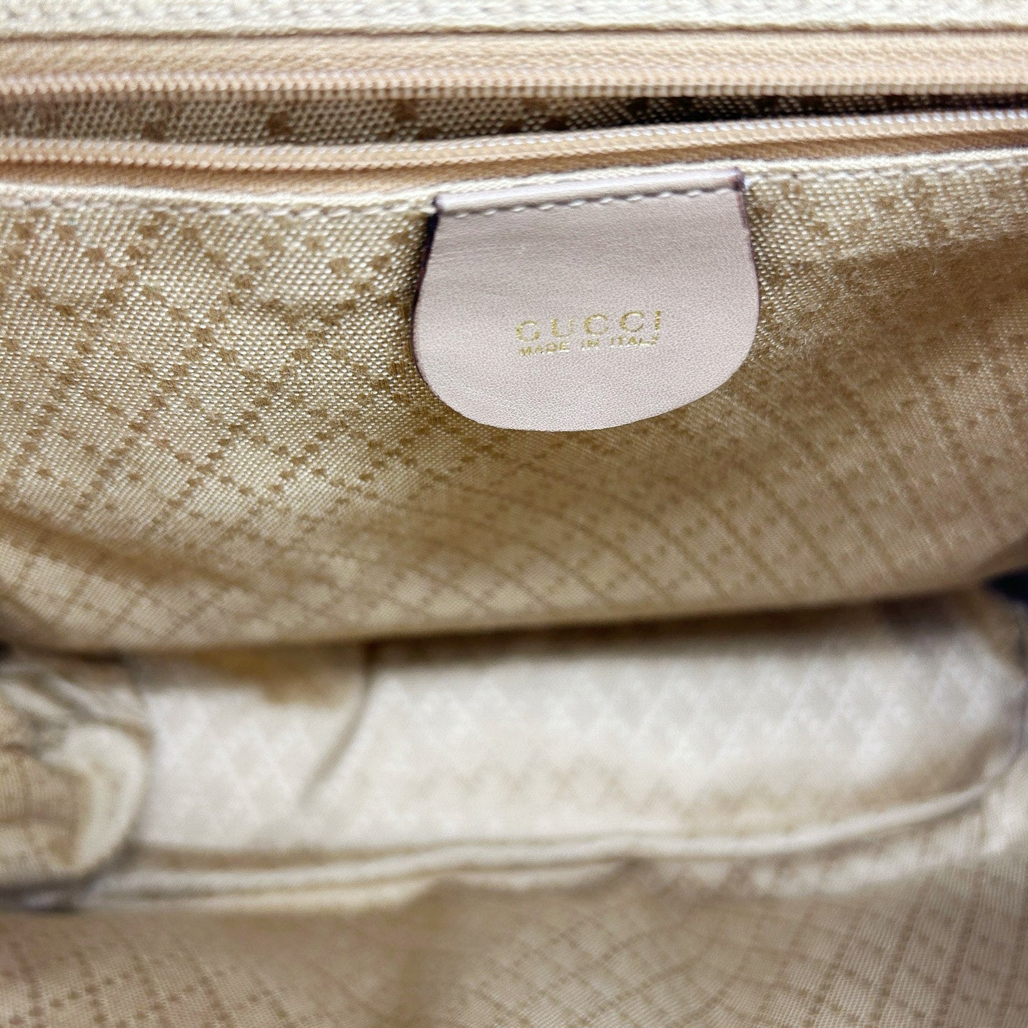 Gucci Bamboo Leather Backpack Beige Large [Used]
