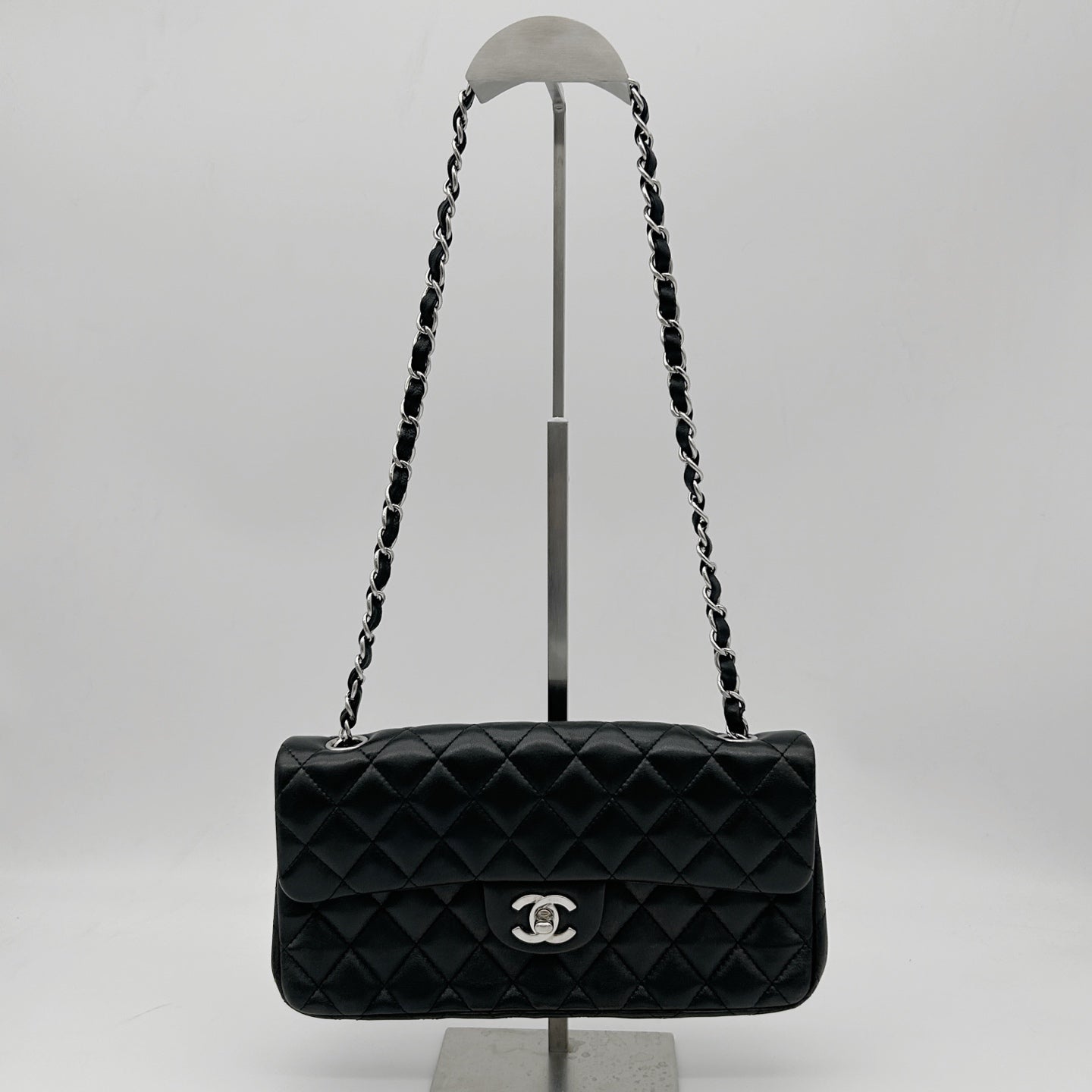 Chanel Quilted Lambskin CF Shoulder Bag Black [Used]