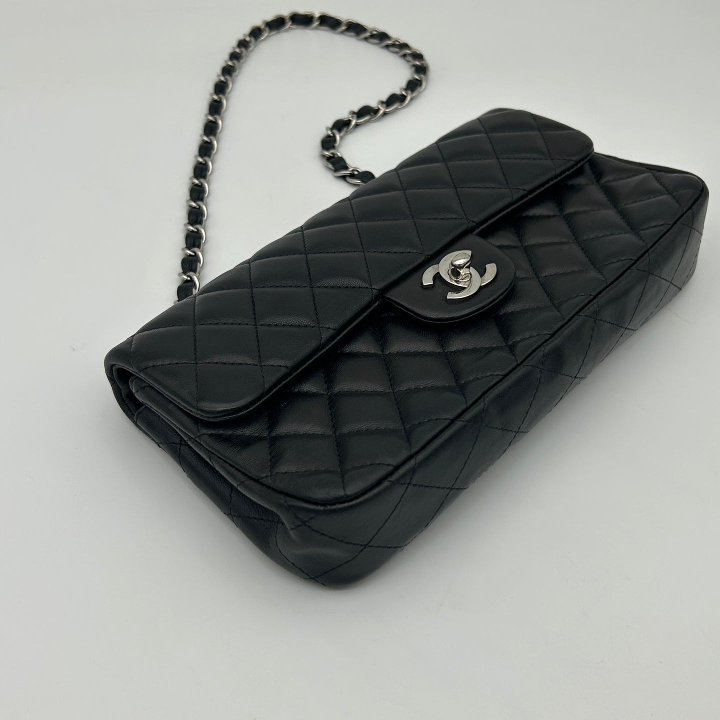 Chanel Quilted Lambskin CF Shoulder Bag Black [Used]