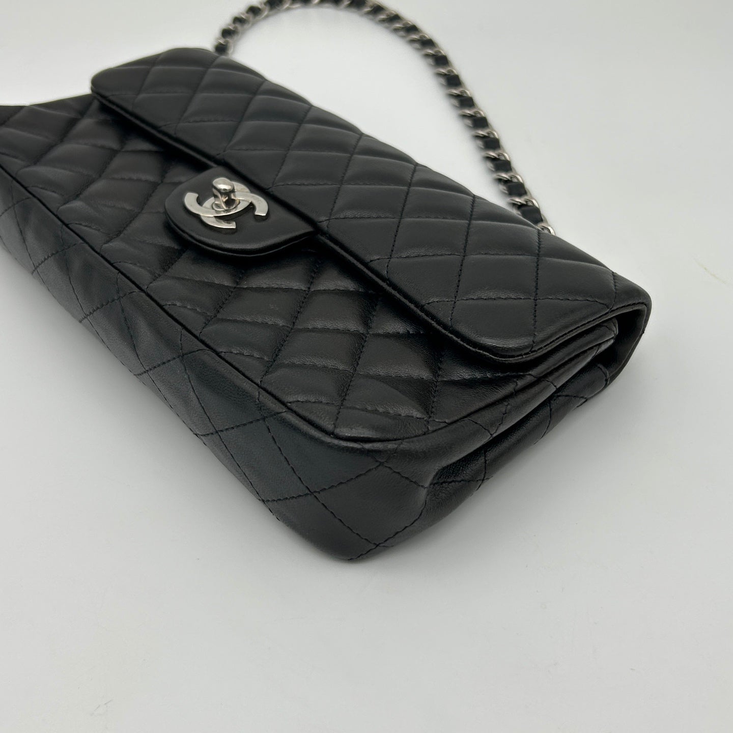 Chanel Quilted Lambskin CF Shoulder Bag Black [Used]