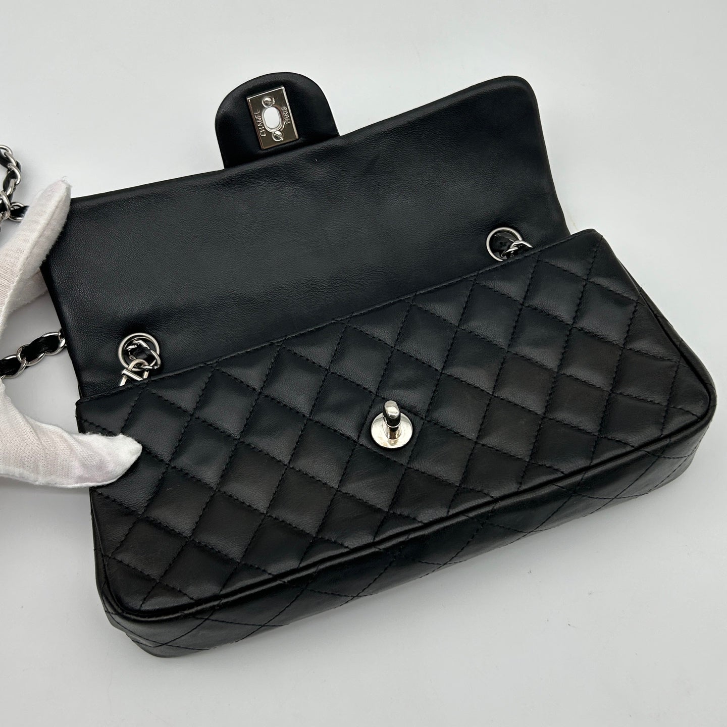 Chanel Quilted Lambskin CF Shoulder Bag Black [Used]