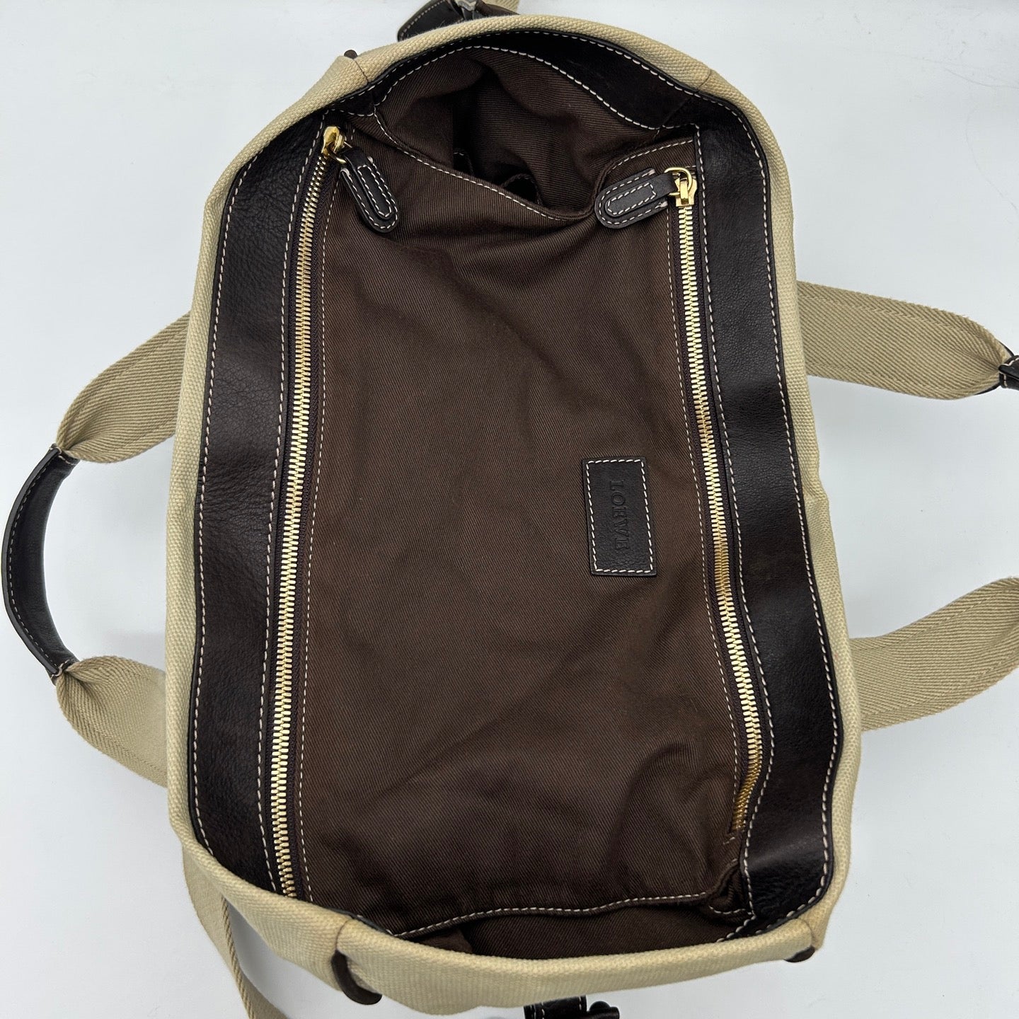 Loewe Anagram Canvas 2-Way Tote Bag Beige / Brown [Used]