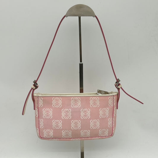 Loewe Anagram Jacquard Mini Shoulder Bag Pink [Used]