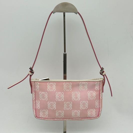 Loewe Anagram Jacquard Mini Shoulder Bag Pink [Used]