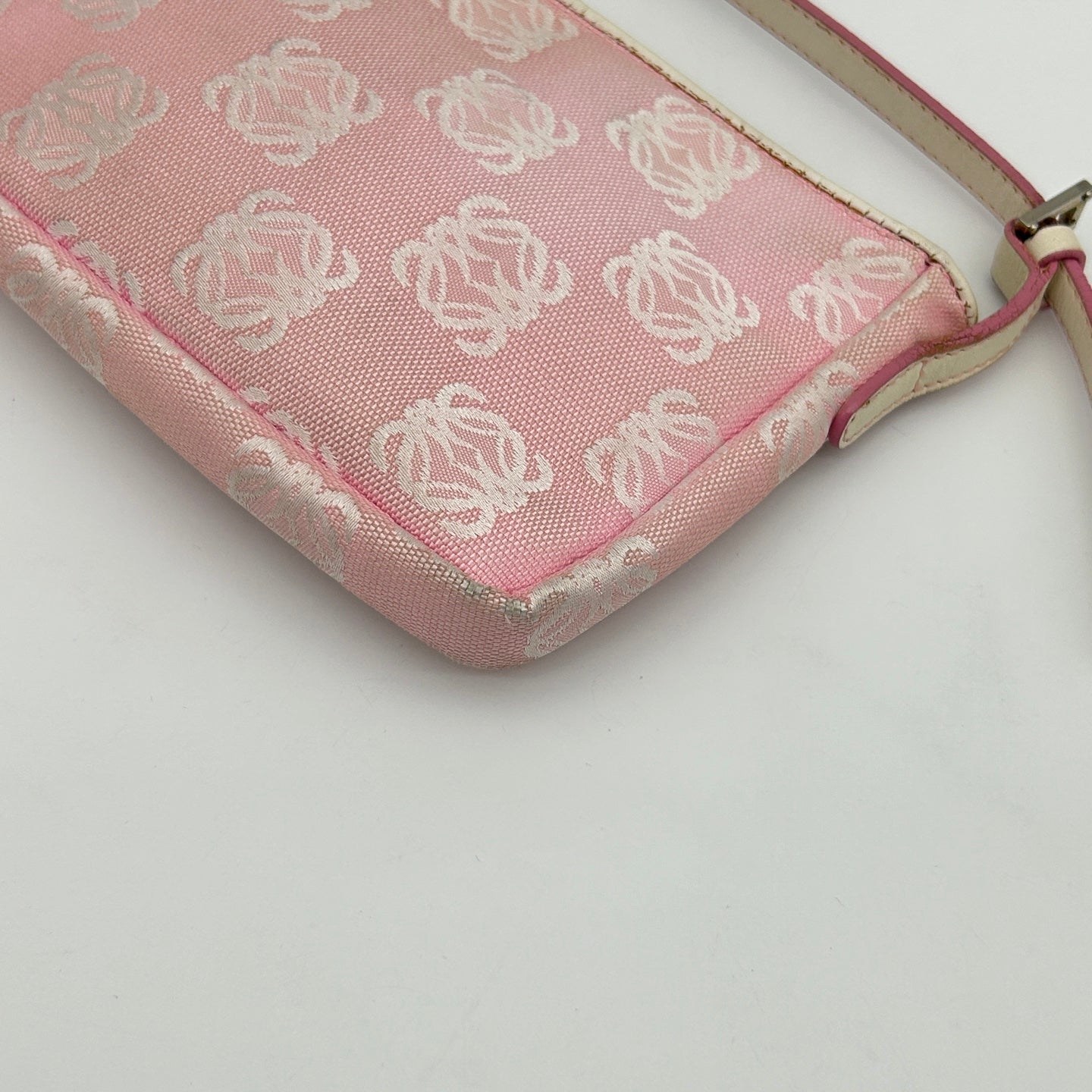 Loewe Anagram Jacquard Mini Shoulder Bag Pink [Used]