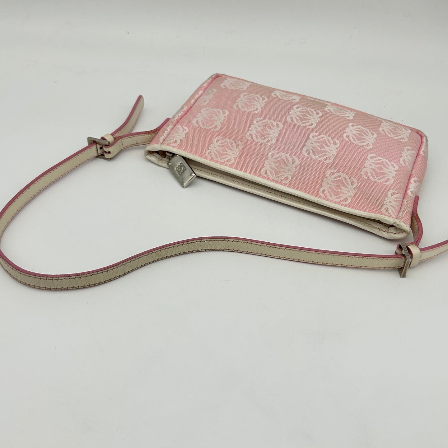 Loewe Anagram Jacquard Mini Shoulder Bag Pink [Used]