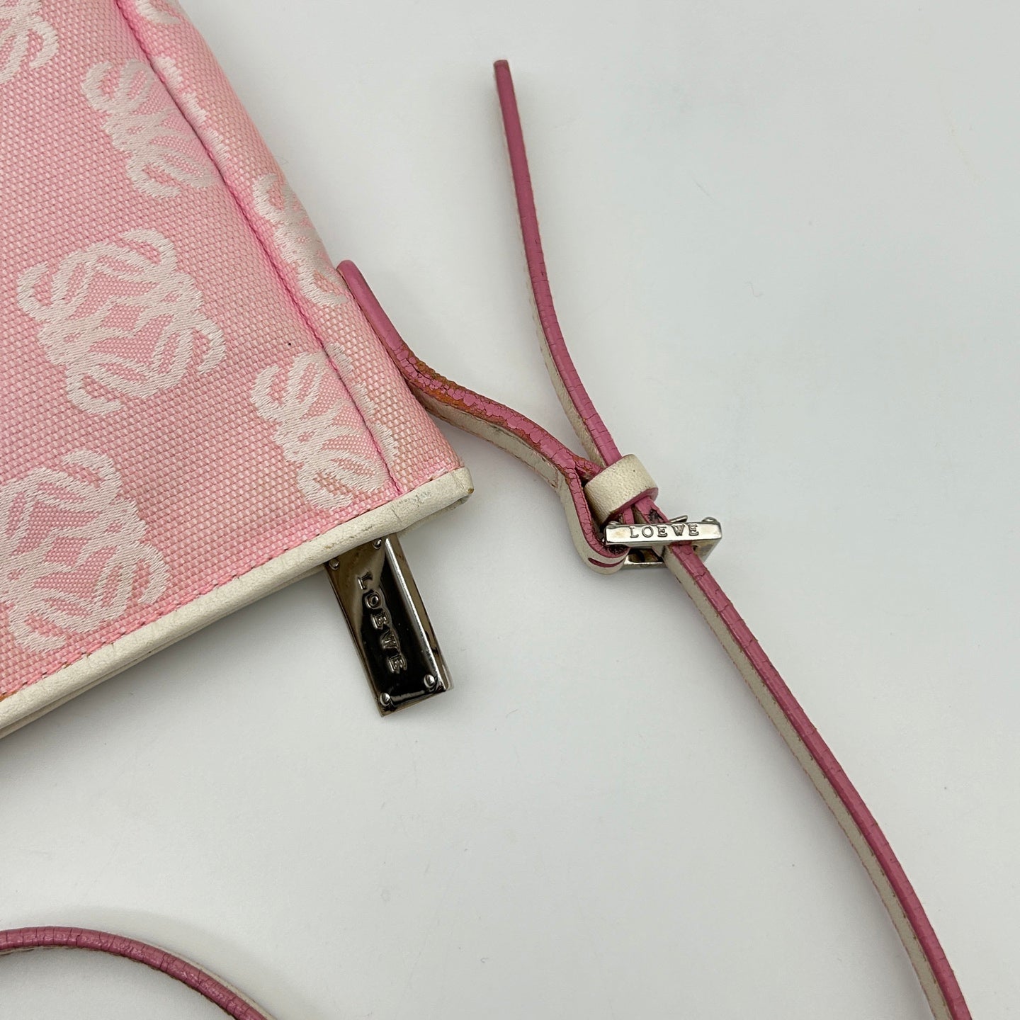 Loewe Anagram Jacquard Mini Shoulder Bag Pink [Used]