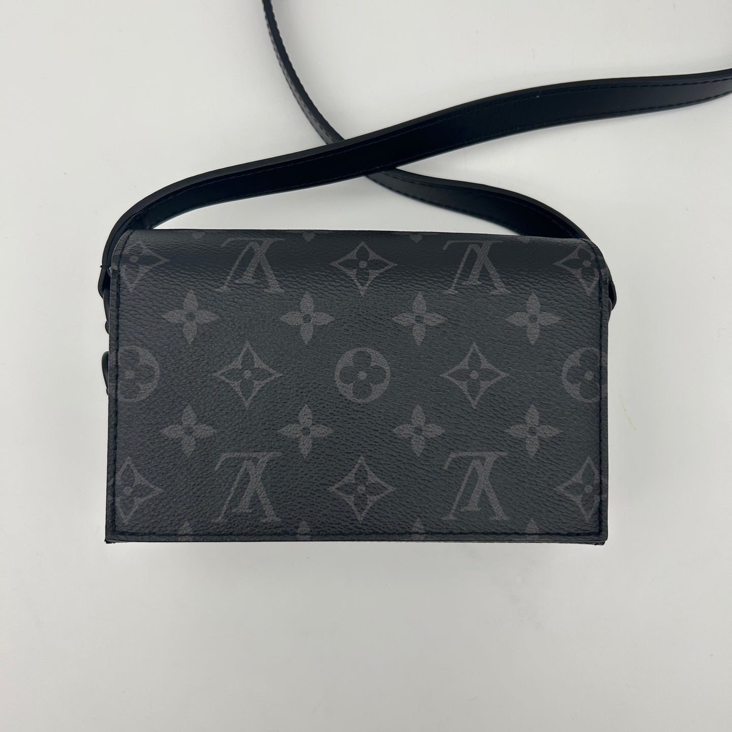 Louis Vuitton Monogram Eclipse Soft Trunk Wallet Black [Used]