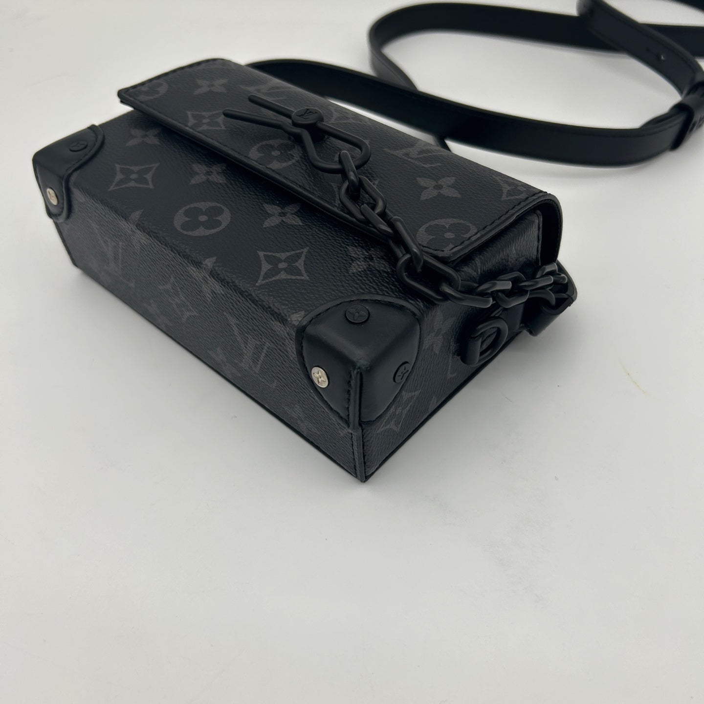 Louis Vuitton Monogram Eclipse Soft Trunk Wallet Black [Used]
