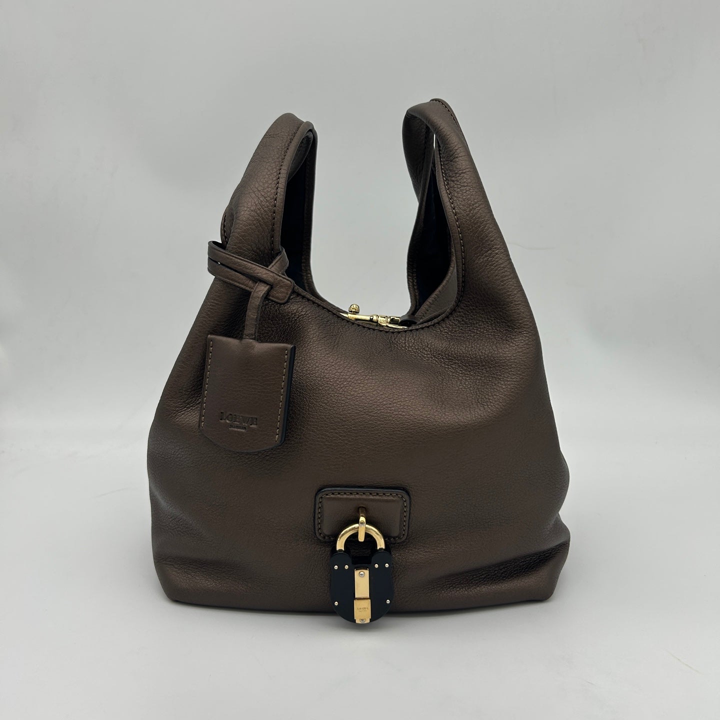 Loewe Leather Hobo Bag Bronze [Used]